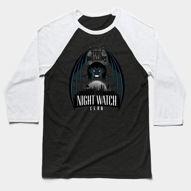 Night Watch Baseball T-Shirt by MitchLudwig